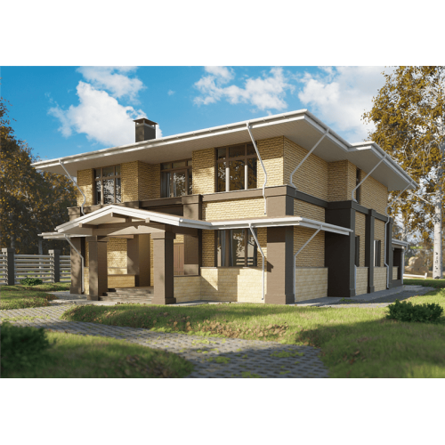 Сайдинг LUX под камень, Bergart, пекан