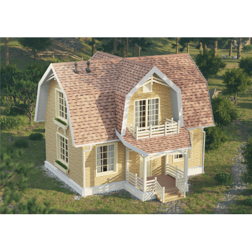 Сайдинг LUX под камень, Bergart, пекан