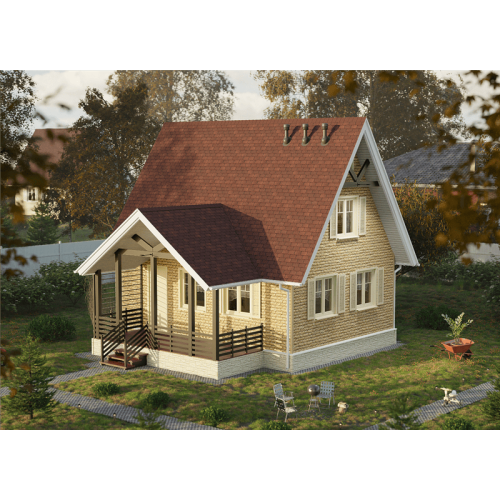 Сайдинг LUX под камень, Bergart, пекан