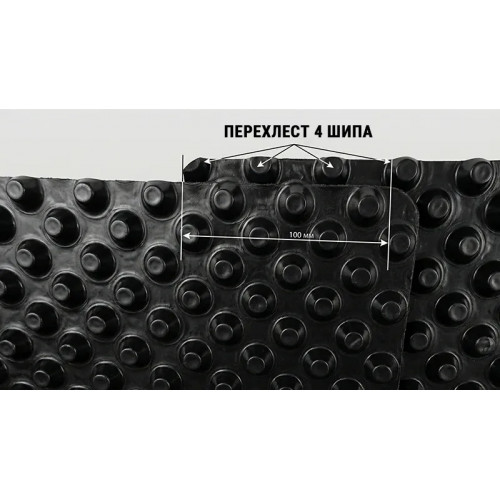 Профилированная дренажная мембрана HDPE 0,9 мм (Без фильтра)